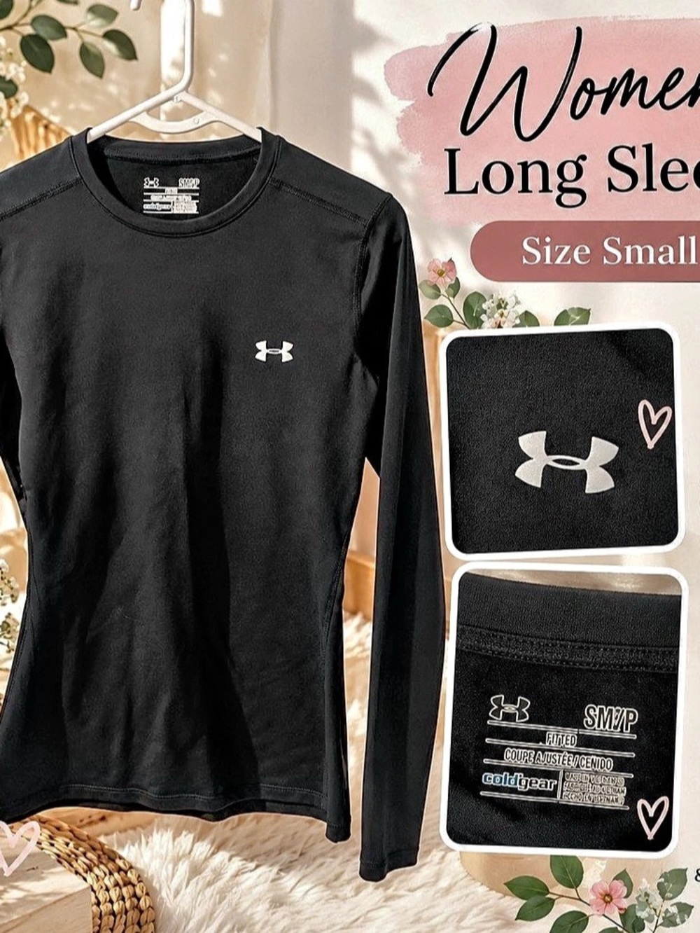 Under Armour ColdGear Fitted Long Sleeve Black Small